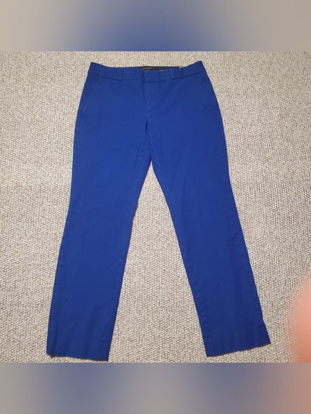Wommen's Slim Straight Blue Chino Pants